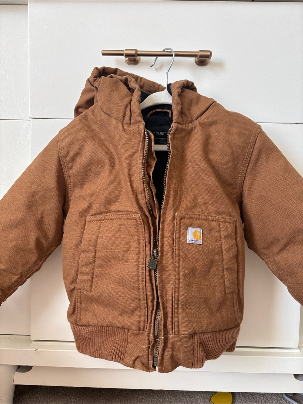 Carhartt Brown Hooded Duck Jacket - Kids